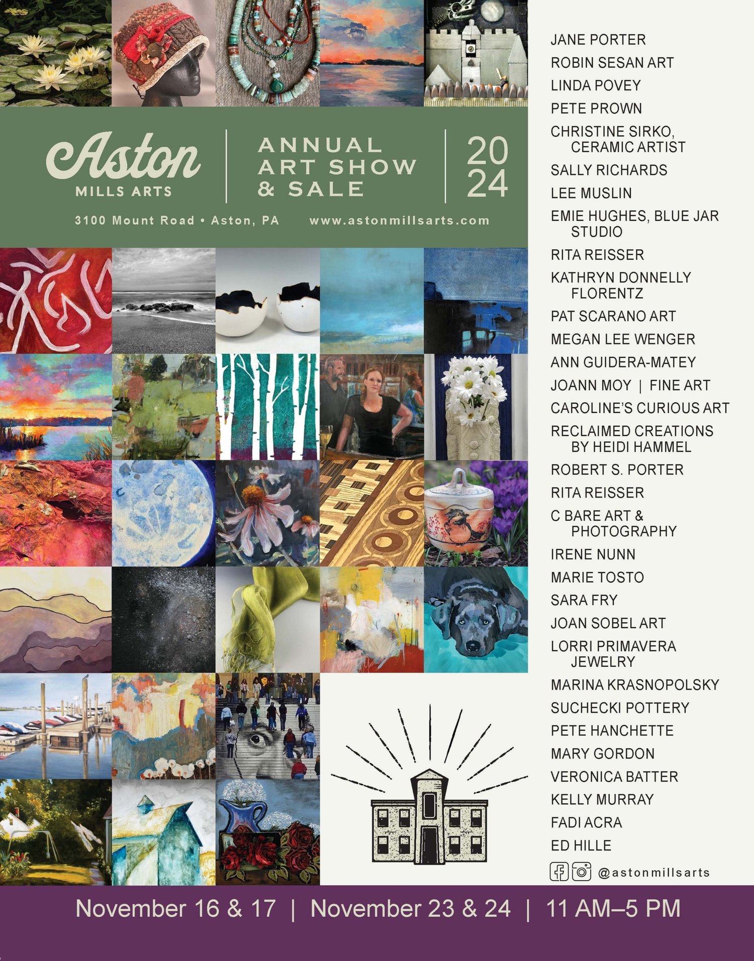 Aston Mills Arts Open House and Sale