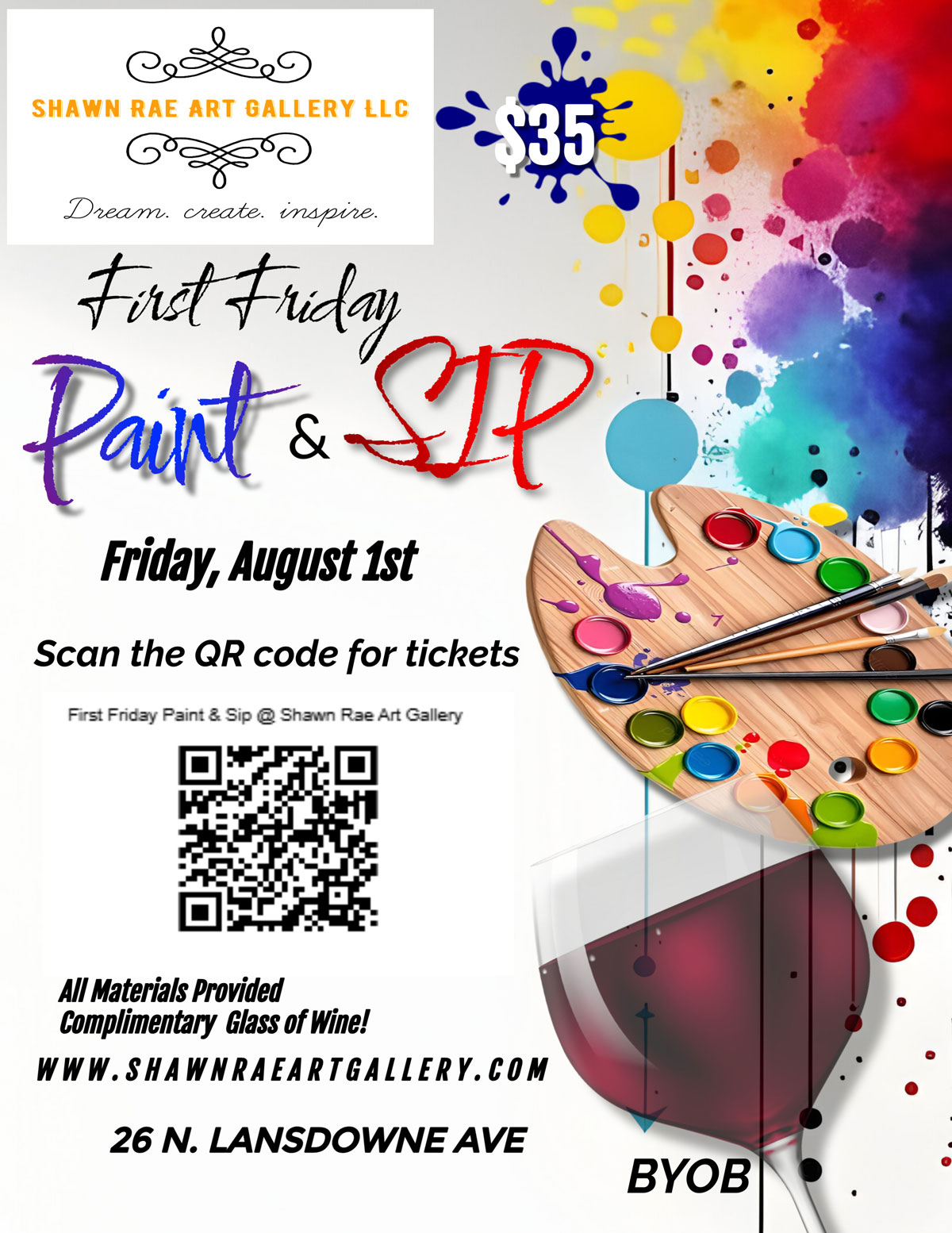 First Friday Paint and Sip