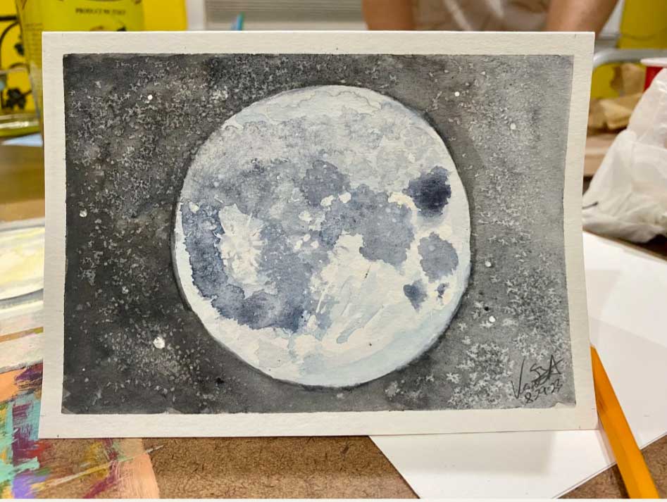 Moon Watercolor